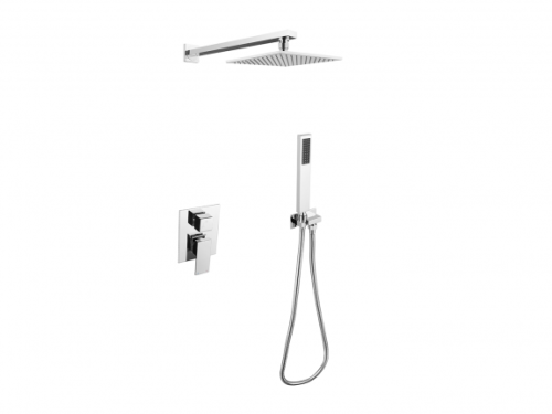 Besco Modern/Varium I falsík alatti komplett zuhanyszett, króm