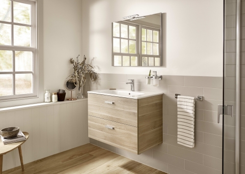 Roca Victoria Basic 80 cm fürdőszoba bútor mosdóval, nyír A855852422