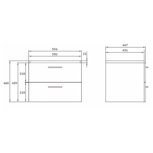 Cersanit Lara mosdószekrény City 60 mosdóval szettben, fehér S801-142-DSM
