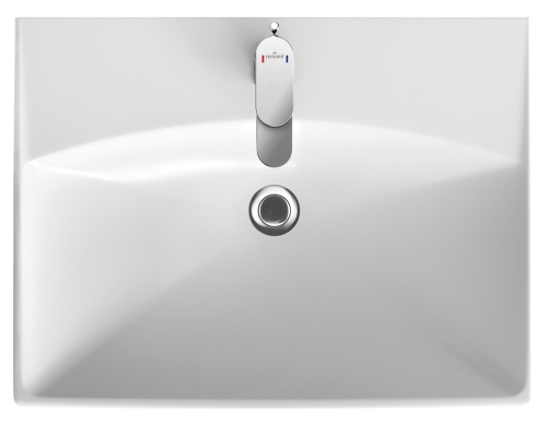 Cersanit Lara mosdószekrény City 60 mosdóval szettben, fehér S801-142-DSM