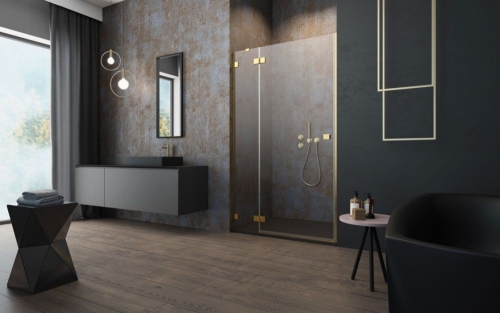 Radaway Essenza Pro Gold DWJ 90 B zuhanyajtó, arany színű zsanér 10099090-09-01L