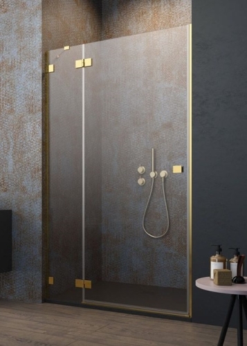 Radaway Essenza Pro Gold DWJ 130 B zuhanyajtó, arany színű zsanér 10099130-09-01L