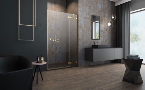 Radaway Essenza Pro Gold DWJ 100 J zuhanyajtó, arany színű zsanér 10099100-09-01R