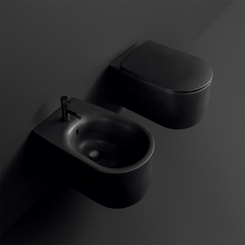 Sapho KERASAN NOLITA perem nélküli fali wc, matt fekete 531431