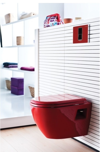 Sapho PAULA fali WC, 35,5x50cm, piros TP325-11KI