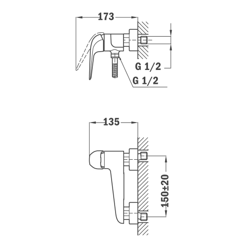 Strohm Teka Itaca zuhany csaptelep merész fekete 67.231.02.0N2 (67231020N2)