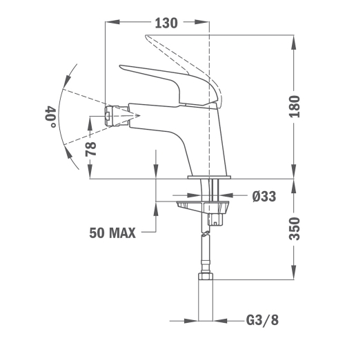 Strohm Teka Itaca bide csaptelep merész fekete 67.626.02.0N2 (67626020N2)