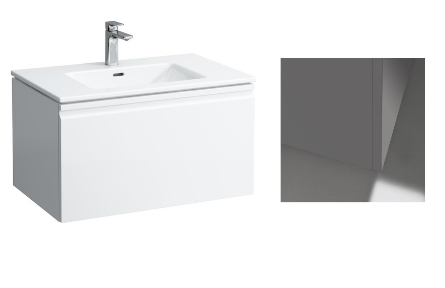 Laufen Pro S mosdó alsószekrénnyel belső fiókkal 80x50 cm, grafit H8609644801041