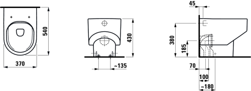 Laufen Sonar rimless álló wc H8233410000001