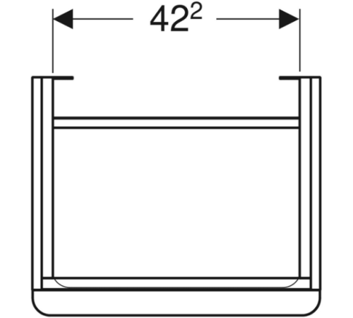 Geberit Smyle Square alsó szekrény kézmosóhoz, egy ajtóval, jobbra nyíló, 49.2x61.7x40.6cm, melaminos faszerkezet feketedió hickory 500.363.JR.1