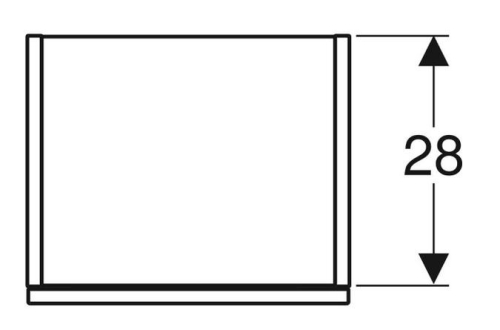 Geberit Smyle Square középmagas szekrény, egy ajtóval, 36x118x29.9cm, magasfényű lakkozott fehér 500.361.00.1