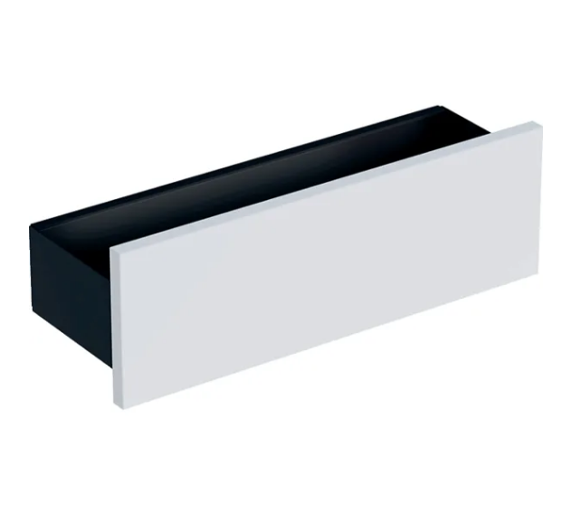 Geberit Smyle Square fali polc, 45x14.8x14.3cm, porszórt matt láva/eleje, lakkozott magasfényű fehér 500.362.00.1