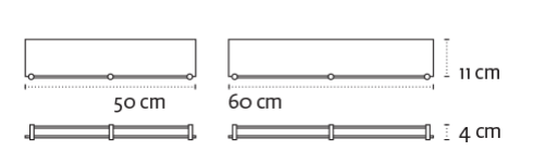 Roltechnik üveg polc, 50 cm, matt üveggel 0655-99