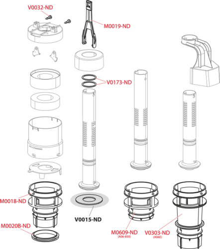 ALCA (Alcaplast) A06E Ecology öblítőszelep falsík alatti szerelési rendszerekhez