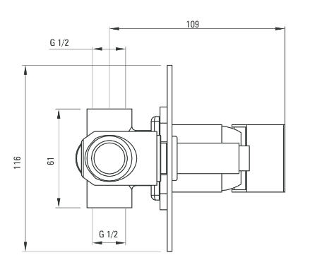 Deante Anemon Bis falsík alatti egykaros kádcsaptelep BCZ 044P (K)