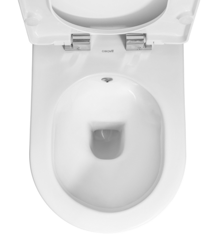 Creavit Free RIMOFF perem nélküli falra szerelhető wc Bidé2in1, hideg-meleg vizes csappal, fehér FE322-34CB00E-0002