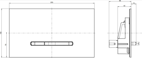 Villeroy & Boch Viconnect E300 nyomólap, matt fekete 922169AN