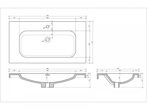 Arezzo Design IWA 90 cm-es mosdó AR-145300