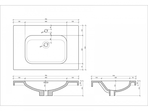 Arezzo Design IWA mosdó 70 cm-es AR-145370