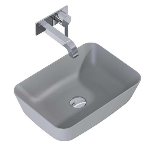 AREZZO design Reni pultra ültethető mosdó matt ezüstszürke AR-145097