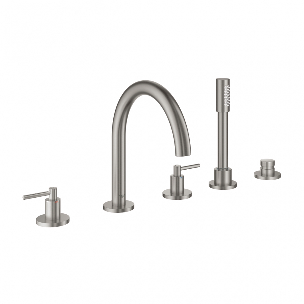 Grohe Atrio 5-lyukas kádkombináció, matt szuperacél 19922DC3