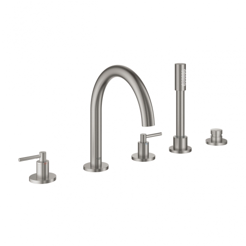 Grohe Atrio 5-lyukas kádkombináció, matt szuperacél 19922DC3