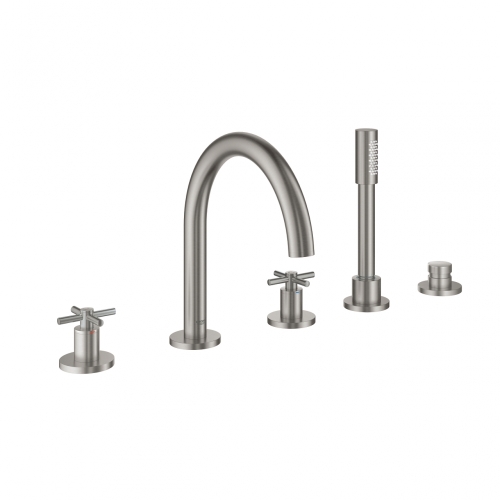 Grohe Atrio 5-lyukas kádkombináció, matt szuperacél 19923DC3