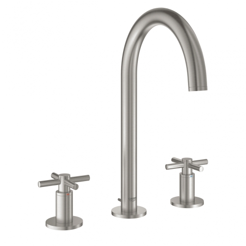 Grohe Atrio 3-lyukas mosdócsaptelep M-es méret, matt szuperacél 20008DC3