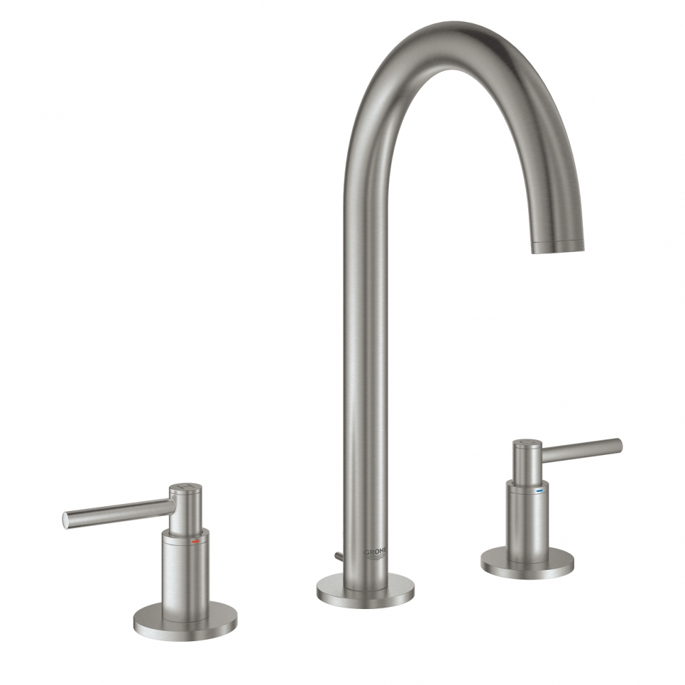 Grohe Atrio 3-lyukas mosdócsaptelep M-es méret, matt szuperacél 20009DC3