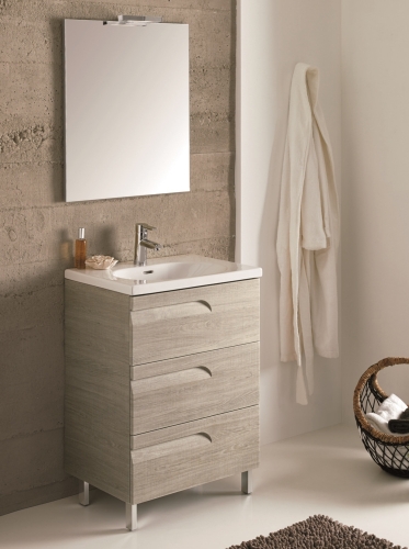 Royo Bannio Vitale 60 fürdőszobabútor szett, Kyra mosdóval, nature white 72989-K