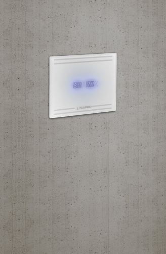 Sapho GLASS ventilátor időzítővel, páraérzékelővel 8W, 100mm, fehér GS103