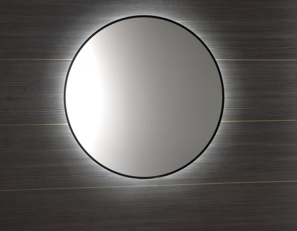 Sapho SHARON LED tükör, átm:80cm, matt fekete E28904CI