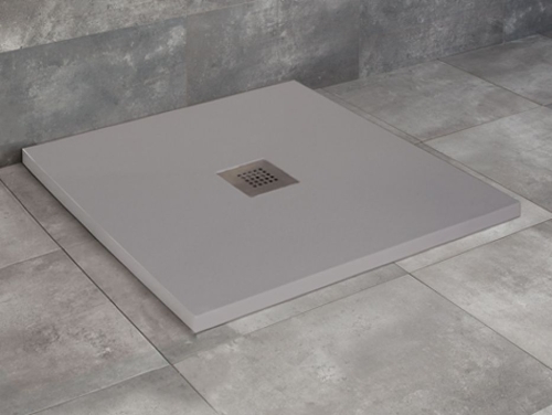 Radaway Kios C 90x90 cm szögletes öntöttmárvány zuhanytálca, szürke KC9090-52