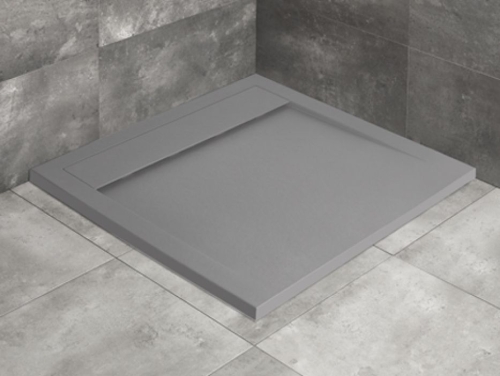 Radaway Teos C 80x80 cm szögletes öntöttmárvány zuhanytálca, cemento HTC8080-74