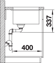 Blanco Subline 800-U gránit mosogató, tartufo 523148