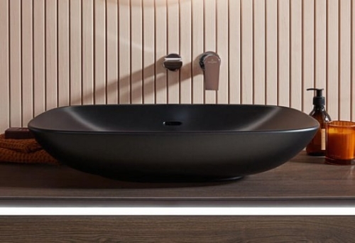Villeroy and Boch Loop & Friends Surface 62x42 cm ráültethető mosdó Ebony CeramicPlus felülettel 4A5000S5