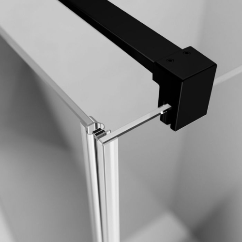 Radaway Nes Black DWJ II 120 cm balos zuhanyajtó, fekete 10036120-54-01L