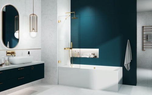Radaway Essenza Pro Gold PNJ II 100 arany kádparaván 10101100-09-01