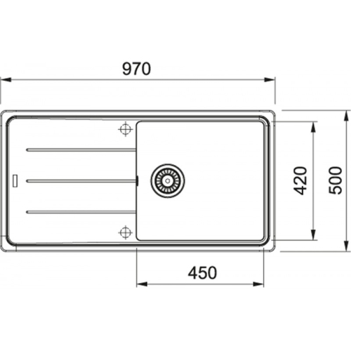 Franke Basis gránit mosogató 970x500 mm, kasmír 114.0494.758