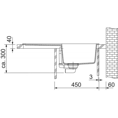 Franke Orion Tectonite mosogató 780x500 mm, krém 114.0395.183