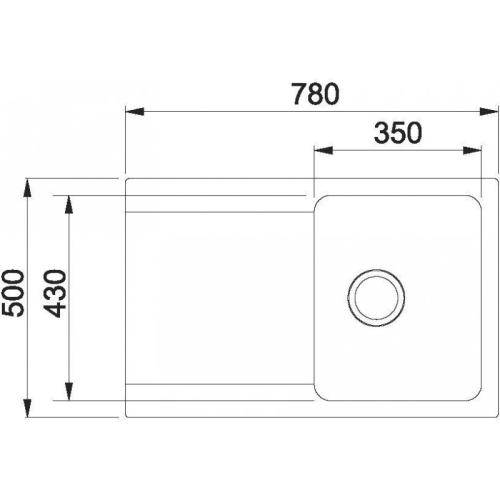 Franke Orion Tectonite mosogató 780x500 mm, krém 114.0395.183