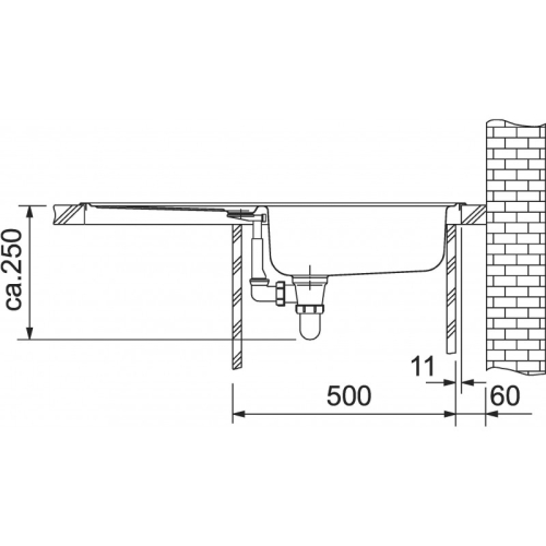 Franke Eurostar ETN 614 N ETHOS rozsdamentes mosogató 780x435 mm 101.0286.132