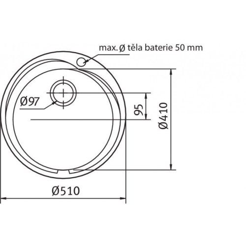 Franke Rondo RON 610-41 rozsdamentes mosogató 510 mm 101.0286.003