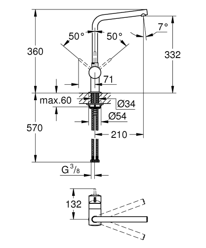 Grohe Flair egykaros mosogatócsap 31493000