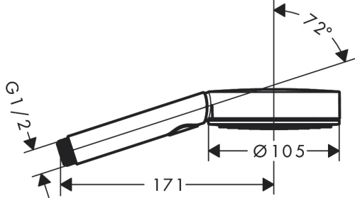 Hansgrohe Pulsify Select Kézizuhany 105, 3 jet Activation EcoSmart, matt fehér 24101700