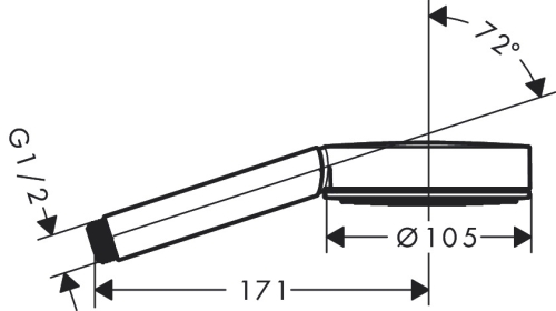 Hansgrohe Pulsify Kézizuhany 105, 1 jet, matt fehér 24120700
