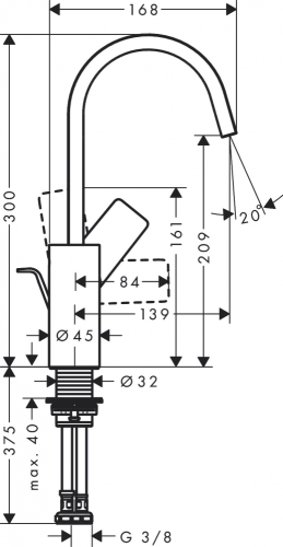 Hansgrohe Vivenis 210 egykaros mosdócsaptelep automata lefolyógarnitúrával, matt fehér 75030700