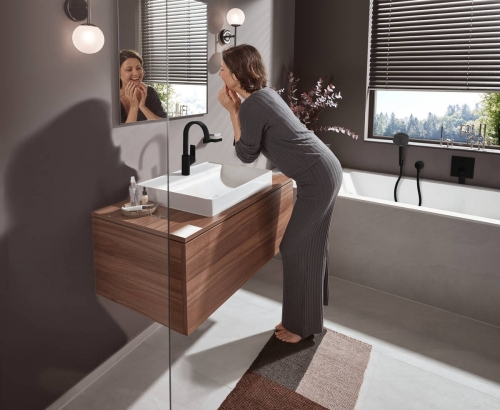 Hansgrohe Vivenis 210 egykaros mosdócsaptelep lefolyógarnitúra nélkül, matt fekete 75032670