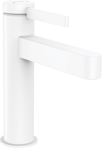 Hansgrohe Finoris egykaros mosdócsaptelep 110, automata lefolyógarnitúrával, matt fehér 76020700