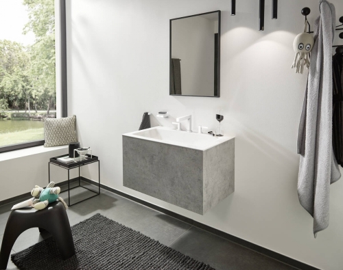 Hansgrohe Finoris mosdócsaptelep 110, push-open lefolyógarnitúrával, matt fehér 76033700